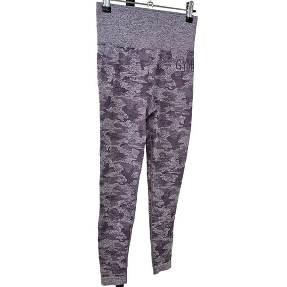 Gymshark Womens Adapt Camo Seamless Leggings Size Small  Purple Scrunch - Picture 7 of 8